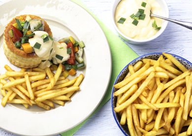 Vol au vent végétarien à la sauce hollandaise Allumettes - Recette Mc Cain